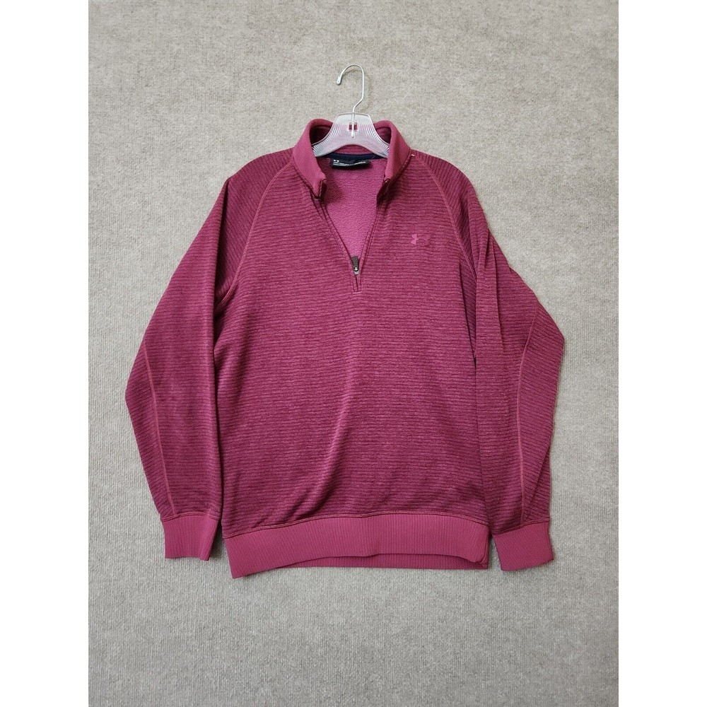 Under Armour Storm Coldgear Sweatshirt Mens L Mauve Long Sleeve Golf Fleece - Picture 1 of 9